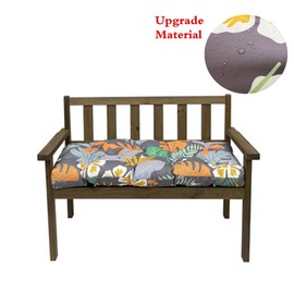 CHOXIO Indoor/Outdoor Bench Cushion,51"x19.7" Non-Slip Swing Seat Cushions,Thicken Patio Loveseat Bench Pad for Garden Furniture Patio Lounger Bench (Flower)