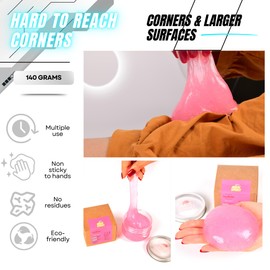 ToysButty Car Cleaning Gel Kit for Car Interior, High End Strawberry Scented Cleaning Putty in Classy Jar, Detailing Cleaning Gel Universal Dust Cleaner, for Keyboard, Car Cleaning Supplies