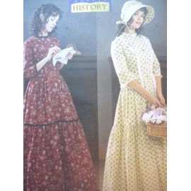Misses Costume Long Dress and Bonnet Sewing Pattern BSP3992-0 Sizes 18, 20, 22