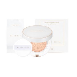 Blandiva Gleam Coverage Cushion Refill Set, No. 17~19 Pink, 1 Piece / 블랑디바 글림 커버리지 쿠션 본품 리필 세트, 17~19호 핑크, 1개