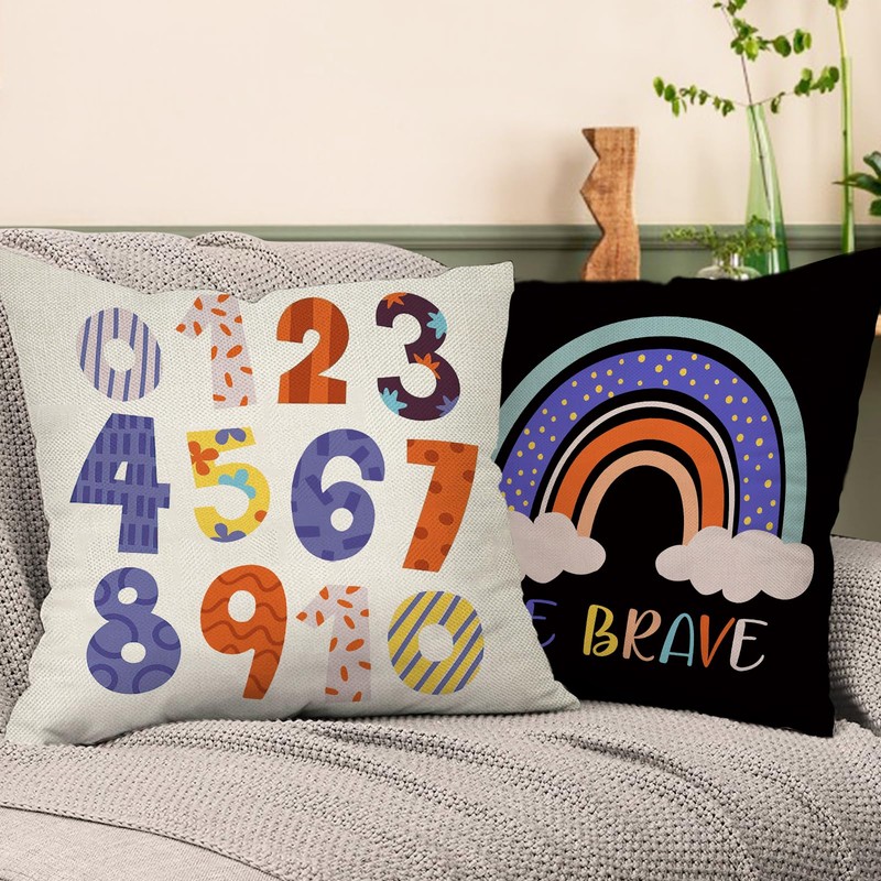 Fjfz Back to School Classroom Decorative Throw Pillow Covers 18