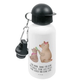 Mr. & Mrs. Panda Children's Drinking Bottle Bear with Child - Gift, Sister, Girl, Father's Day, Brother, Hair Comb, Mum, Mother's Day, Children's Bottle