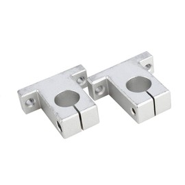 2 Pcs 16mm Linear Rail Shaft Mount Optical Axis Vertical Shaft Guide Linear Rail Aluminum Alloy Linear Rail SK16