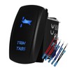 Waterproof Blue Led Marine Trim Tabs Rocker Switch 10 Pin