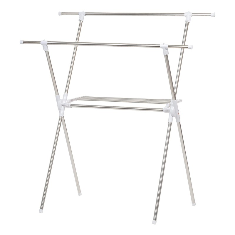 IRIS USA Clothes Drying Rack, Foldable & Extendable Rods for