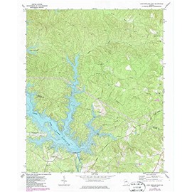 YellowMaps Lake Sinclair East GA topo map, 1:24000 Scale, 7.5 X 7.5 Minute, Historical, 1972, Updated 1986, 26.8 x 22 in - Paper