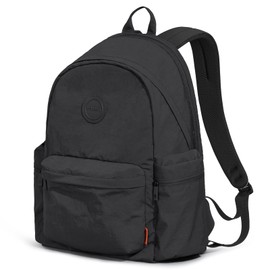 mixi Outdoor Lightweight Backpack Casual Carry On Laptop Backpack Travel Bookbag for Women Men, Water Resistant Durable Small Hiking Bag for Camping Weekender Sports College Work, 15 Inch, Black