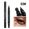 Double-ended Eyeliner Stamp Pen Set, 5pcs Waterproof Long Lasting Eyeliner