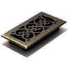 Decor Grates SPH408-A Scroll Design Floor Register, 4x8 Inches, Antique