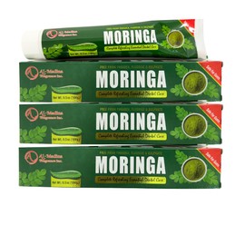 Moringa Herbal Toothpaste 6.5 oz by Al-Madina – Natural Oral Care with Clove, Myrrh & White Oak Bark – Fluoride-Free, Paraben-Free, Sulphate-Free – Gum Care & Fresh Breath - Pack of 3