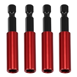 4 Pcs 60mm Magnetic Drill Bit Holder, Universal 1/4 inch Hex Shank Strong Magnetic Bit Holders Shock Resistant Impact Duty Screwdriver Drill Driver Hex Bar Fit Most Household Industrial Power Tool