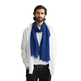 creazioni unique Bamboo Scarf Man Made in Italy – Spring/Summer Accessory – Bamboo Scarf Men – Scarves & Scarves for Men, royal