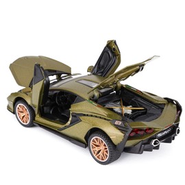 SASBSC Toy Cars Lambo Sian FKP3 - Coche de juguete con luz y sonido para niños de 3 años (verde militar)