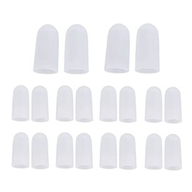 10 Pares de Protectores de Dedos de los Pies, Tapas de Silicona para los Dedos de los Pies, Tubos de Cojín para los Dedos de los Pies, Diferentes Tamaños, Mangas para los Dedos de los Pies, Prot
