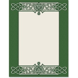 PaperDirect Irish Romance Border Paper, Pack of 25, Saint Patrick's Day Stationery, Letterhead, Printer Paper