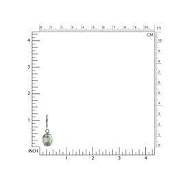 Silvershake 7.66ct. 12x10mm Natural Oval Shape Green Amethyst 925 Sterling Silver Leverback Dangle Earrings