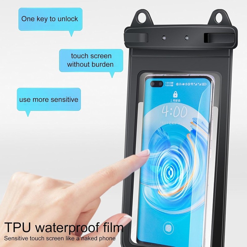impermeable para teléfono, estuche seco con ventana para pantalla tác