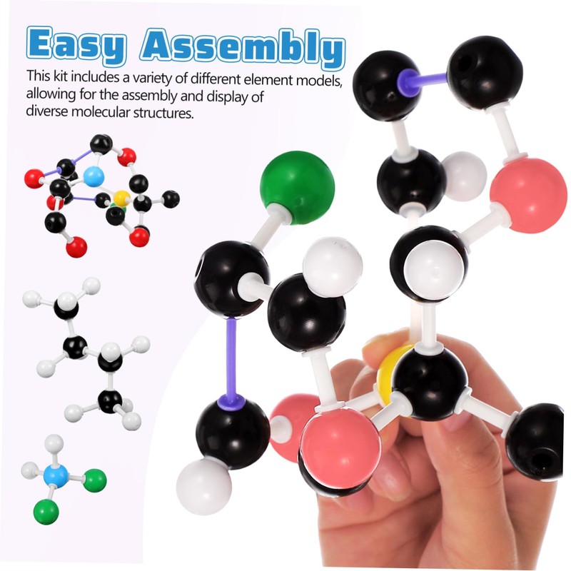 KICHOUSE 1 Set Organic Chemistry Model Kit Easy to Assemble