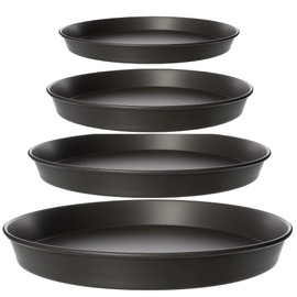 7" to 20" inch Base Commercial Heavy Duty Noon Stick Hard Coated Pizza Pan 1.5” Deep Taped (10" inch Base)