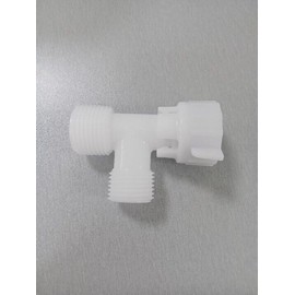T.O.P. 7/8 T adaptor Plastic Connector Bidet,Toilet, US 7/8 Top-bottom, 1/2 Inch Side