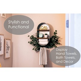 BARWOOD Galvanized Wash Tub with Shelves | Rustic Bathroom Décor | Farmhouse Rustic Bathroom Shelves | Metal Wash Tub Cubby | Galvanized Shelf Wall