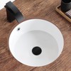 KDKSC Undermount Bathroom Sink 16 Inch Small Verticyl Round Undermount