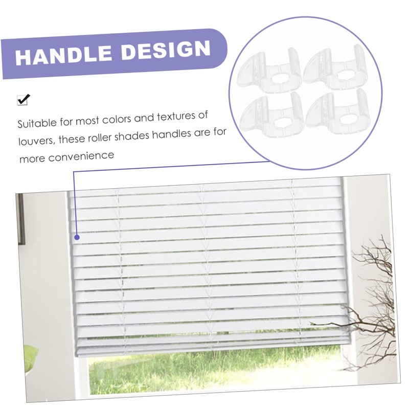 STOBAZA Blinds Accessories 4 Pack Roller Shutter Handle Pulls for