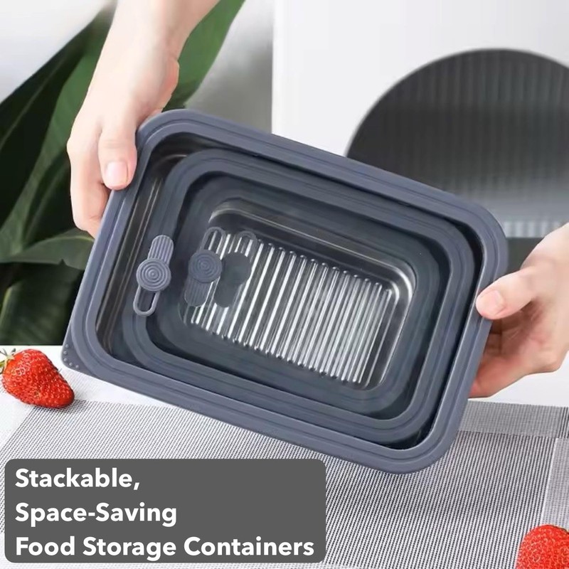 Stainless Steel Food Storage Containers-3Pcs Leakproof, Airtight Stainless-Steel Bowls with