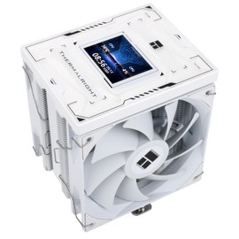 Thermalright Burst Assassin 120 Vision Digital CPU Cooler - IPS 2.4-inch Square Rotatable Display, 120mm Forward and Reverse Fan Design, Support Intel LGA1700/1150/1151/1200/1851, AMD AM4/AM5|White