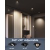 Aosclex 3 Inch 5CCT Gimbal LED Recessed Lighting with Jbox,