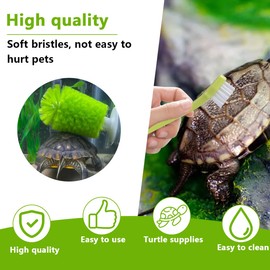 Turtle Brush with Suction Cup Turtle Brush Turtle Tank Accessories for Remove Turtle Shell Scutes