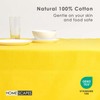 HOMESCAPES Yellow Table Cloth, Plain Cotton Tablecloth, Rectangular, Handcrafted &