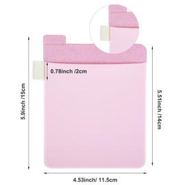 Mouse Holder for Laptop Stick On, Universal Slim Wireless Mouse Pouch with Reusable Adhesive, Portable Mouses Pocket Sleeve Headset Storage Bags for Computer Office Home(Pink)