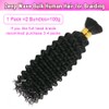 Human Braiding Hair for Boho Braids Curly Deep Wave Bulk