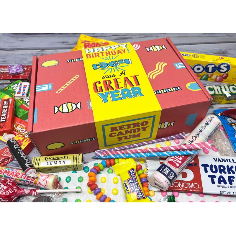 RETRO CANDY YUM ~ 1964 62nd Birthday Gift Box Nostalgic