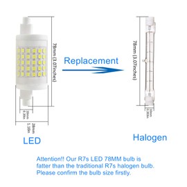 Familite R7S LED Bulb 78MM, 10W Dimmable J78 Flood Light, 100W Halogen T3 Replacement, Cool White 6000K, Pack of 2