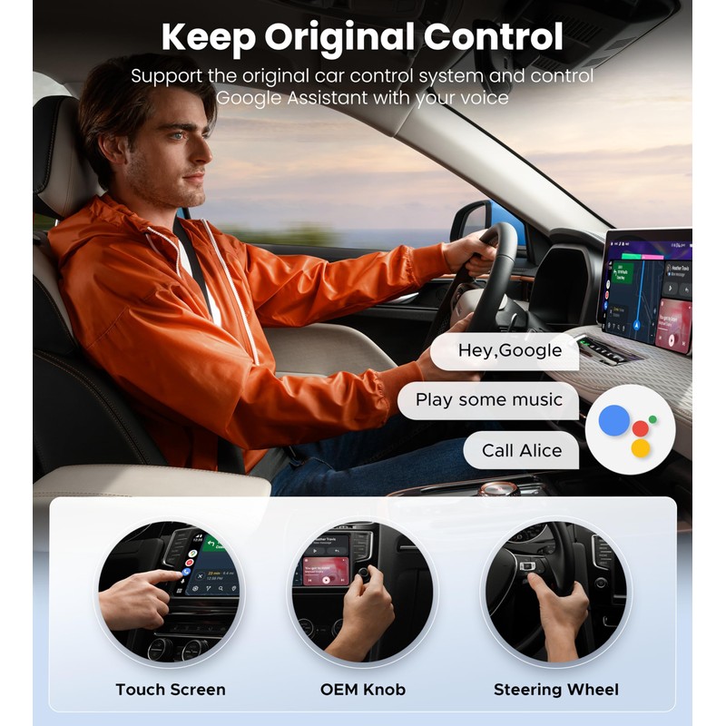ByteWave Android Auto Wireless Adapter, 2025 NFC Convert Wired to