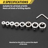 8Pcs Drill Bit Depth Stop Collar Ring 3-10 mm Locator