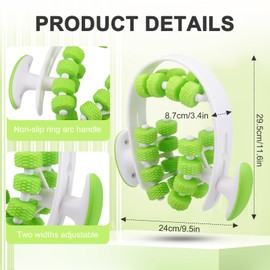 Anti-Cellulite Massager, Cellulite Roller with Removable Massage Heads Design, Massage Roller Legs Lymphatic Drainage, Massage Roller for Legs, Arms (Green)