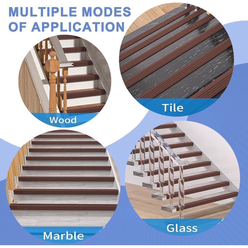 Stair Nosing 12Ft - Brown Rubber Stair Edge Protector -