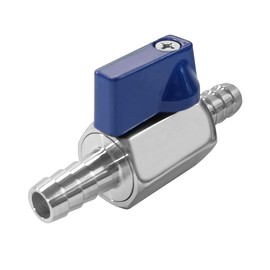 Beduan 3/8” Barb Ball Valve 304 Stainless Steel Mini Shut Off Valve for 3/8 ID Hose Water Gas Fuel Drip Irrigation and Aquariums