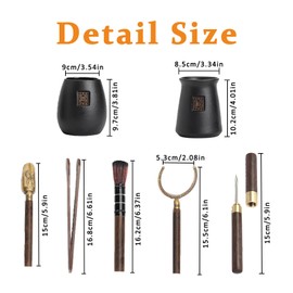 SHGarden Tea Ceremony Utensils Set 6 pcs Tea Making Tools Chinese Gongfu Tea Ceremony Tools to Make Tea Kung Fu Tea Making Accessories Matcha Tools for Preparing Tea SH0045 (Style 2)