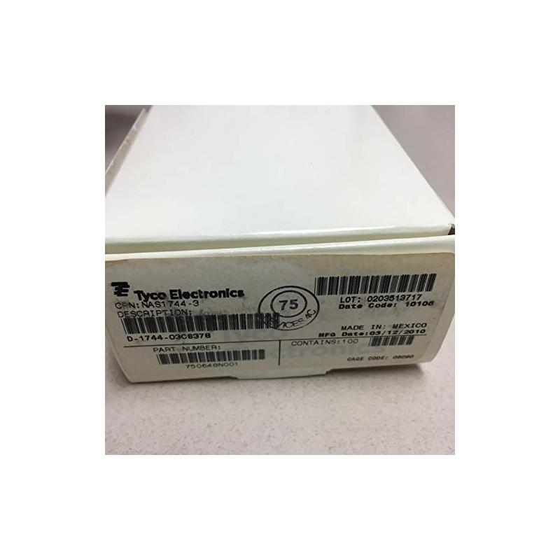 New Box of 100 Raychem/Tyco D-1744-03, NAS1744-3 Solder Sleeve Heat