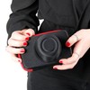 DURAGADGET Protective Shock-Absorbing Case (Black & Red) with Suede Lining
