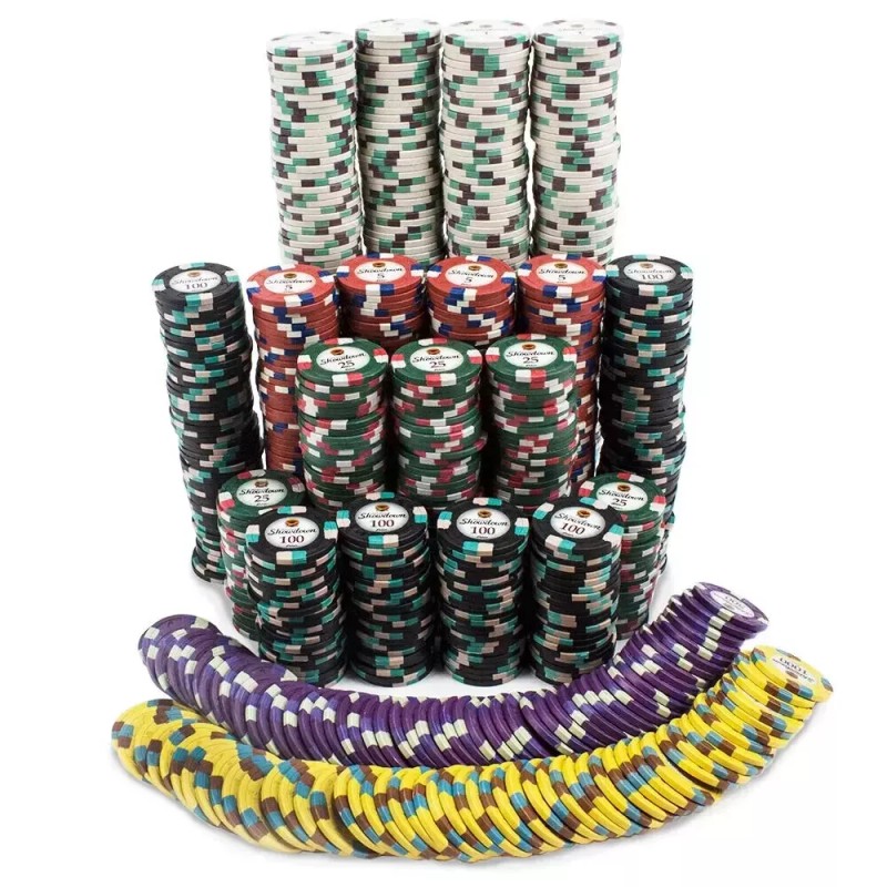 New Bulk Lot of 200 Showdown Poker Chips - Pick