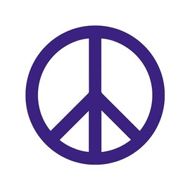 Peace Sign Sticker Vinyl Decal Notebook Car Window Laptop 5.5" x 5.5" (Purple)