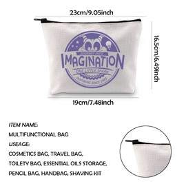 WCGXKO Journey Imagination Gift One Little Spark Purple Dragon Zipper Pouch Makeup Bag (Journey CA)