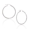 HUG A HOOP - 925 Sterling Silver Textured Hoop Earrings,
