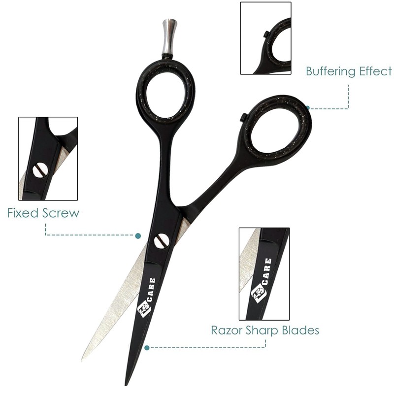 YSCARE Beard Scissors Hair Scissors Mustache Scissors Premium Hairdressing Scissors