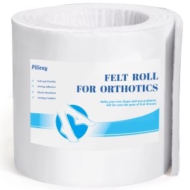 Pllieay Adhesive Felt Premium Grade Orthopedic Felt Roll 1/4 x 6 x 2.5yd. Quality Wool